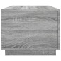 vidaXL Couchtisch mit LED-Leuchten Grau Sonoma 90x50x40 cm vidaXL Couchtisch mit LED-Leuchten Grau Sonoma 90x50x40 cm