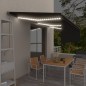 Automatische Markise mit Volant LED & Windsensor 6x3m Anthrazit Automatische Markise mit Volant LED & Windsensor 6x3m Anthrazit