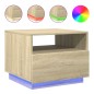 vidaXL Couchtisch mit LED-Leuchten Sonoma-Eiche 50x49x40 cm vidaXL Couchtisch mit LED-Leuchten Sonoma-Eiche 50x49x40 cm