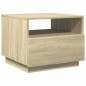 vidaXL Couchtisch mit LED-Leuchten Sonoma-Eiche 50x49x40 cm vidaXL Couchtisch mit LED-Leuchten Sonoma-Eiche 50x49x40 cm