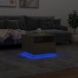 vidaXL Couchtisch mit LED-Leuchten Sonoma-Eiche 50x49x40 cm vidaXL Couchtisch mit LED-Leuchten Sonoma-Eiche 50x49x40 cm