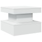 vidaXL Couchtisch mit LED-Leuchten Weiß 50x50x40 cm vidaXL Couchtisch mit LED-Leuchten Weiß 50x50x40 cm