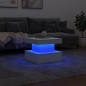 vidaXL Couchtisch mit LED-Leuchten Weiß 50x50x40 cm vidaXL Couchtisch mit LED-Leuchten Weiß 50x50x40 cm