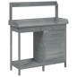 vidaXL Pflanztisch mit Schrank Grau 110,5x45x124,5 cm Massivholz Tanne vidaXL Pflanztisch mit Schrank Grau 110,5x45x124,5 cm Massivholz Tanne