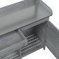 vidaXL Pflanztisch mit Schrank Grau 110,5x45x124,5 cm Massivholz Tanne vidaXL Pflanztisch mit Schrank Grau 110,5x45x124,5 cm Massivholz Tanne
