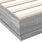 vidaXL Bettgestell Grau Sonoma 140x190 cm Holzwerkstoff vidaXL Bettgestell Grau Sonoma 140x190 cm Holzwerkstoff