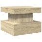 vidaXL Couchtisch mit LED-Leuchten Sonoma-Eiche 50x50x40 cm vidaXL Couchtisch mit LED-Leuchten Sonoma-Eiche 50x50x40 cm
