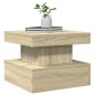 vidaXL Couchtisch mit LED-Leuchten Sonoma-Eiche 50x50x40 cm vidaXL Couchtisch mit LED-Leuchten Sonoma-Eiche 50x50x40 cm