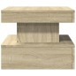 vidaXL Couchtisch mit LED-Leuchten Sonoma-Eiche 50x50x40 cm vidaXL Couchtisch mit LED-Leuchten Sonoma-Eiche 50x50x40 cm