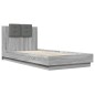 vidaXL Bettgestell mit Kopfteil Grau Sonoma 90x200 cm Holzwerkstoff vidaXL Bettgestell mit Kopfteil Grau Sonoma 90x200 cm Holzwerkstoff