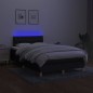 vidaXL Boxspringbett mit Matratze & LED Schwarz 120x200 cm Stoff vidaXL Boxspringbett mit Matratze & LED Schwarz 120x200 cm Stoff