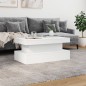 vidaXL Couchtisch mit LED-Leuchten Weiß 90x50x40 cm vidaXL Couchtisch mit LED-Leuchten Weiß 90x50x40 cm