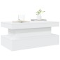 vidaXL Couchtisch mit LED-Leuchten Weiß 90x50x40 cm vidaXL Couchtisch mit LED-Leuchten Weiß 90x50x40 cm