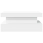 vidaXL Couchtisch mit LED-Leuchten Weiß 90x50x40 cm vidaXL Couchtisch mit LED-Leuchten Weiß 90x50x40 cm