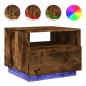 vidaXL Couchtisch mit LED-Leuchten Räuchereiche 50x49x40 cm vidaXL Couchtisch mit LED-Leuchten Räuchereiche 50x49x40 cm
