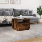 vidaXL Couchtisch mit LED-Leuchten Räuchereiche 50x49x40 cm vidaXL Couchtisch mit LED-Leuchten Räuchereiche 50x49x40 cm