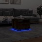 vidaXL Couchtisch mit LED-Leuchten Räuchereiche 50x49x40 cm vidaXL Couchtisch mit LED-Leuchten Räuchereiche 50x49x40 cm