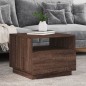 vidaXL Couchtisch mit LED-Leuchten Braun Eichen-Optik 50x49x40 cm vidaXL Couchtisch mit LED-Leuchten Braun Eichen-Optik 50x49x40 cm