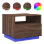 vidaXL Couchtisch mit LED-Leuchten Braun Eichen-Optik 50x49x40 cm vidaXL Couchtisch mit LED-Leuchten Braun Eichen-Optik 50x49x40 cm