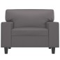 vidaXL Sessel Grau 60 cm Kunstleder vidaXL Sessel Grau 60 cm Kunstleder
