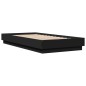 vidaXL Bettgestell Schwarz 90x190 cm Holzwerkstoff vidaXL Bettgestell Schwarz 90x190 cm Holzwerkstoff