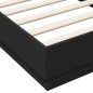vidaXL Bettgestell Schwarz 90x190 cm Holzwerkstoff vidaXL Bettgestell Schwarz 90x190 cm Holzwerkstoff