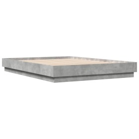 vidaXL Bettgestell Betongrau 120x200 cm Holzwerkstoff