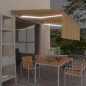 Gelenkarmmarkise Einziehbar mit Jalousie LED 4,5x3m Gelb & Weiß Gelenkarmmarkise Einziehbar mit Jalousie LED 4,5x3m Gelb & Weiß