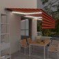 Automatische Markise Jalousie LED Windsensor 6x3m Orange Braun Automatische Markise Jalousie LED Windsensor 6x3m Orange Braun