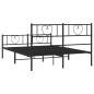 vidaXL Bettgestell mit Kopf- und Fußteil Metall Schwarz 140x190 cm vidaXL Bettgestell mit Kopf- und Fußteil Metall Schwarz 140x190 cm