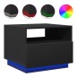 vidaXL Couchtisch mit LED-Leuchten Schwarz 50x49x40 cm vidaXL Couchtisch mit LED-Leuchten Schwarz 50x49x40 cm
