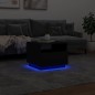 vidaXL Couchtisch mit LED-Leuchten Schwarz 50x49x40 cm vidaXL Couchtisch mit LED-Leuchten Schwarz 50x49x40 cm