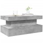 vidaXL Couchtisch mit LED-Leuchten Betongrau 90x50x40 cm vidaXL Couchtisch mit LED-Leuchten Betongrau 90x50x40 cm