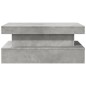 vidaXL Couchtisch mit LED-Leuchten Betongrau 90x50x40 cm vidaXL Couchtisch mit LED-Leuchten Betongrau 90x50x40 cm