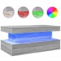 vidaXL Couchtisch mit LED-Leuchten Grau Sonoma 90x50x40 cm vidaXL Couchtisch mit LED-Leuchten Grau Sonoma 90x50x40 cm
