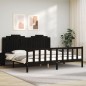 vidaXL Massivholzbett mit Kopfteil Schwarz 200x200 cm vidaXL Massivholzbett mit Kopfteil Schwarz 200x200 cm