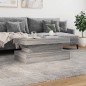vidaXL Couchtisch mit LED-Leuchten Grau Sonoma 90x50x40 cm vidaXL Couchtisch mit LED-Leuchten Grau Sonoma 90x50x40 cm