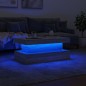 vidaXL Couchtisch mit LED-Leuchten Grau Sonoma 90x50x40 cm vidaXL Couchtisch mit LED-Leuchten Grau Sonoma 90x50x40 cm
