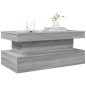 vidaXL Couchtisch mit LED-Leuchten Grau Sonoma 90x50x40 cm vidaXL Couchtisch mit LED-Leuchten Grau Sonoma 90x50x40 cm
