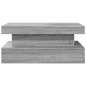 vidaXL Couchtisch mit LED-Leuchten Grau Sonoma 90x50x40 cm vidaXL Couchtisch mit LED-Leuchten Grau Sonoma 90x50x40 cm
