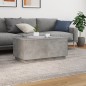vidaXL Couchtisch mit LED-Leuchten Betongrau 90x50x40 cm vidaXL Couchtisch mit LED-Leuchten Betongrau 90x50x40 cm
