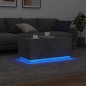 vidaXL Couchtisch mit LED-Leuchten Betongrau 90x50x40 cm vidaXL Couchtisch mit LED-Leuchten Betongrau 90x50x40 cm