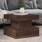vidaXL Couchtisch mit LED-Leuchten Braun Eichen-Optik 50x50x40 cm vidaXL Couchtisch mit LED-Leuchten Braun Eichen-Optik 50x50x40 cm