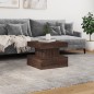 vidaXL Couchtisch mit LED-Leuchten Braun Eichen-Optik 50x50x40 cm vidaXL Couchtisch mit LED-Leuchten Braun Eichen-Optik 50x50x40 cm