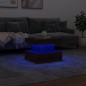 vidaXL Couchtisch mit LED-Leuchten Braun Eichen-Optik 50x50x40 cm vidaXL Couchtisch mit LED-Leuchten Braun Eichen-Optik 50x50x40 cm