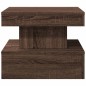 vidaXL Couchtisch mit LED-Leuchten Braun Eichen-Optik 50x50x40 cm vidaXL Couchtisch mit LED-Leuchten Braun Eichen-Optik 50x50x40 cm