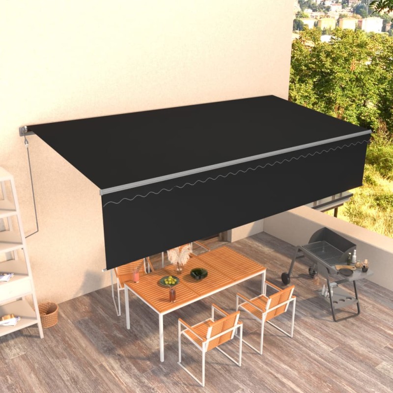 Gelenkarmmarkise Automatisch mit Jalousie 6x3 m Anthrazit Gelenkarmmarkise Automatisch mit Jalousie 6x3 m Anthrazit