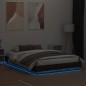 vidaXL Bettgestell mit LED Braun Eiche-Optik 120x200 cm vidaXL Bettgestell mit LED Braun Eiche-Optik 120x200 cm