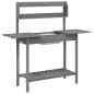 vidaXL Pflanztisch mit Waschbecken 147,5x44x139,5 cm Massivholz Tanne vidaXL Pflanztisch mit Waschbecken 147,5x44x139,5 cm Massivholz Tanne