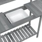 vidaXL Pflanztisch mit Waschbecken 147,5x44x139,5 cm Massivholz Tanne vidaXL Pflanztisch mit Waschbecken 147,5x44x139,5 cm Massivholz Tanne